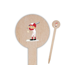 Sports 6" Round Wooden Food Picks - Single Sided