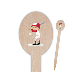 Sports Oval Wooden Food Picks - Double Sided