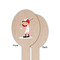 Sports Wooden Food Pick - Oval - Single Sided - Front & Back