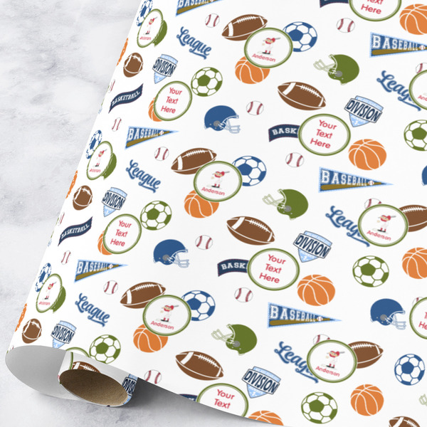 Custom Sports Wrapping Paper Roll - Large (Personalized)