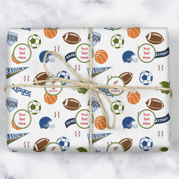Sports Wrapping Paper Roll - Matte - Wrapped Box