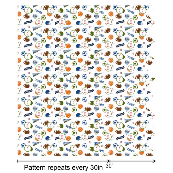 Sports Wrapping Paper Roll - Satin - Partial Roll