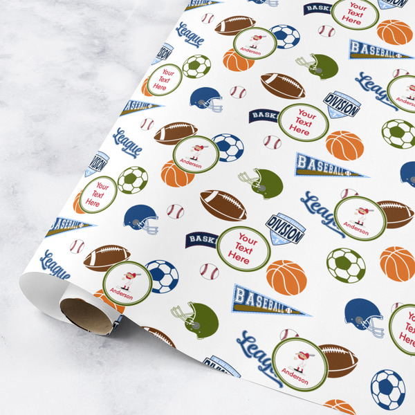 Custom Sports Wrapping Paper Roll - Small (Personalized)