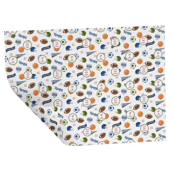 Sports Wrapping Paper Sheet - Double Sided - Folded