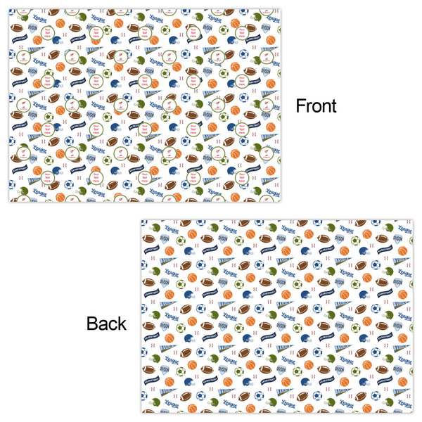 Sports Wrapping Paper Sheet - Double Sided - Front & Back