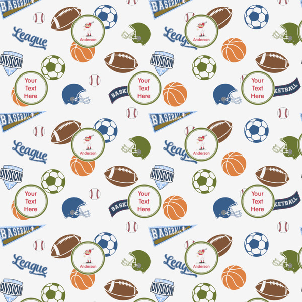 Sports Wrapping Paper Square