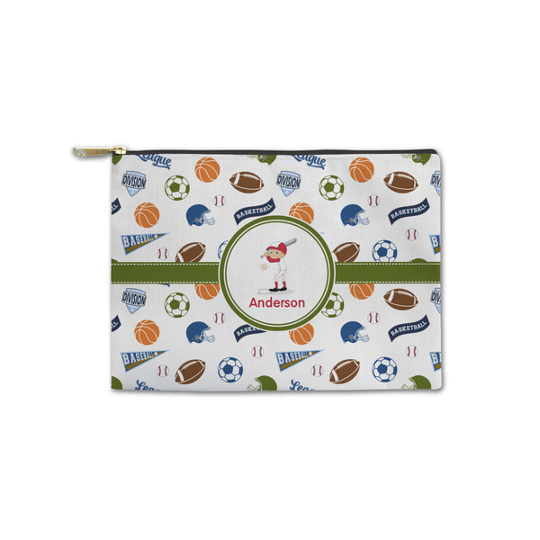 Custom Sports Zipper Pouch - Small - 8.5"x6" (Personalized)