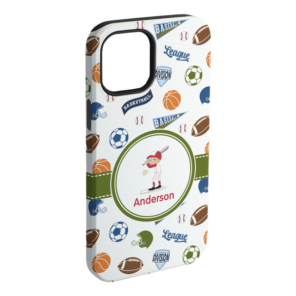 Custom Sports iPhone Case - Rubber Lined - iPhone 15 Plus (Personalized)