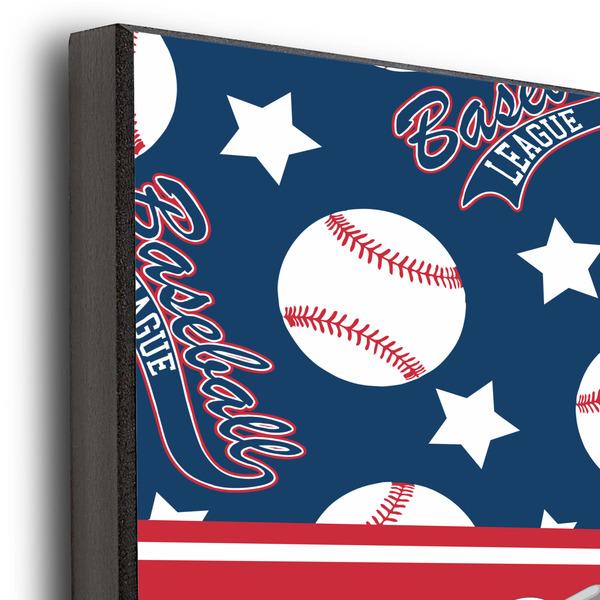 Baseball 11x14 Wood Print - Closeup