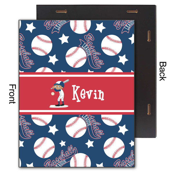 Baseball 11x14 Wood Print - Front & Back View