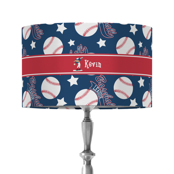 Custom Baseball 12" Drum Lamp Shade - Fabric (Personalized)