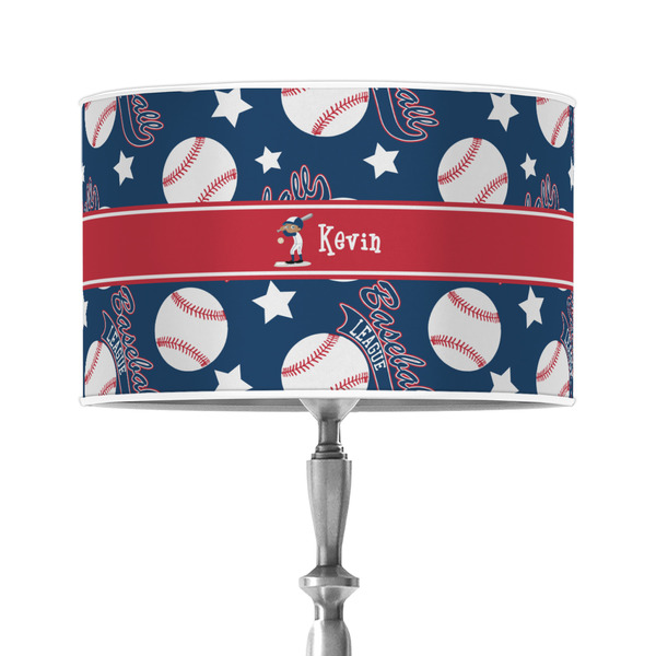 Custom Baseball 12" Drum Lamp Shade - Poly-film (Personalized)