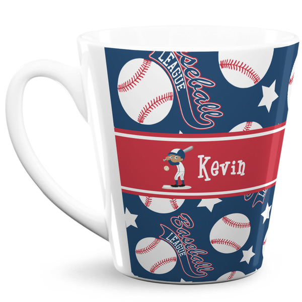 Custom Baseball 12 Oz Latte Mug (Personalized)