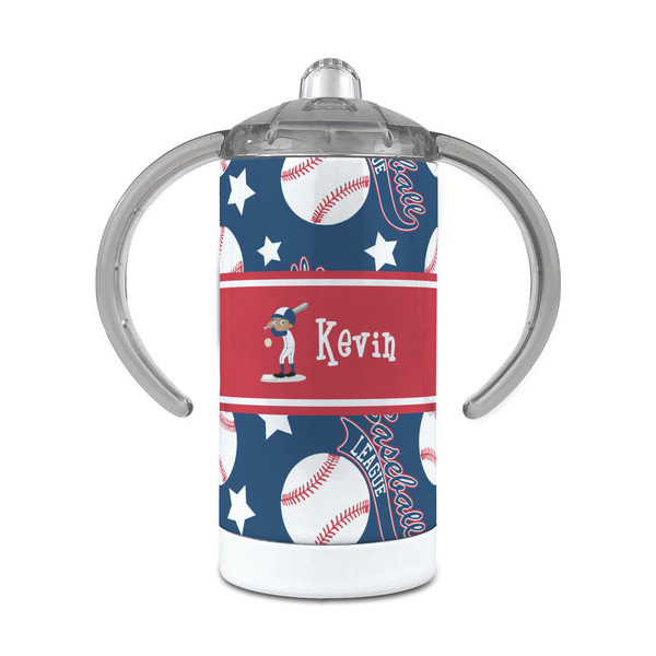 Custom Baseball 12 oz Stainless Steel Sippy Cup (Personalized)
