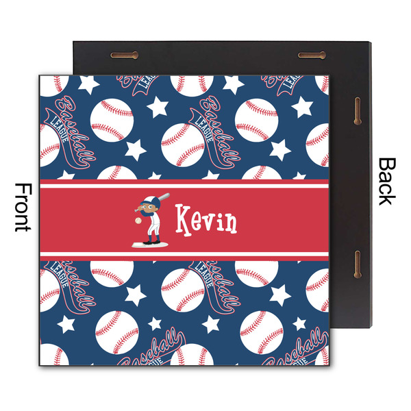 Baseball 12x12 Wood Print - Front & Back View