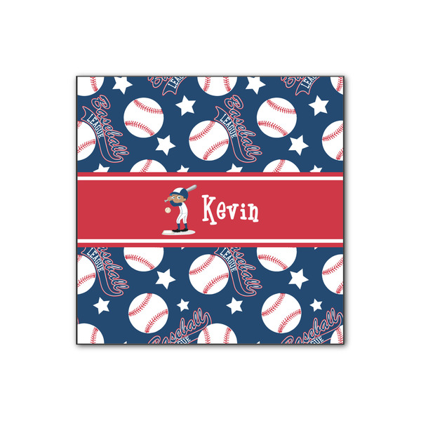 Custom Baseball Wood Print - 12x12 (Personalized)