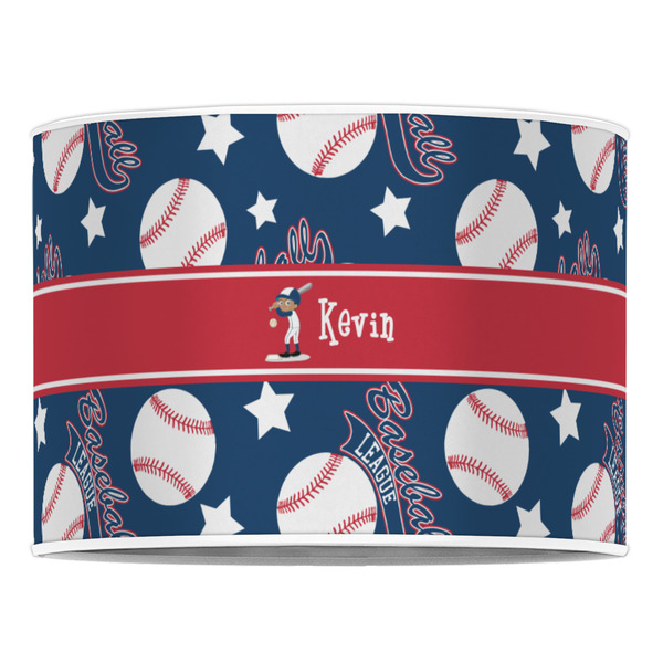 Baseball 16" Drum Lampshade - FRONT (Poly Film)