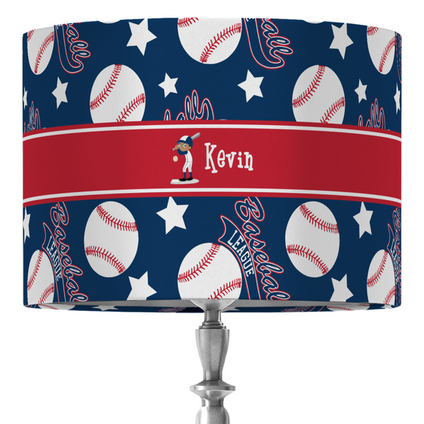 Custom Baseball 16" Drum Lamp Shade - Fabric (Personalized)