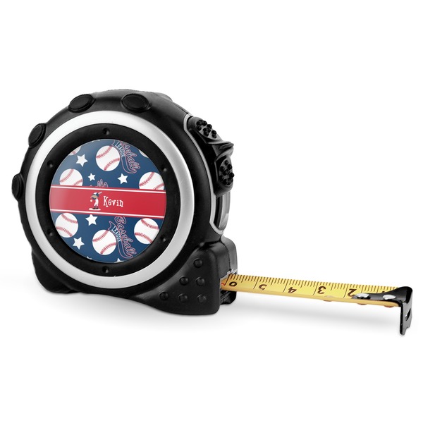 Baseball 16 Foot Black & Silver Tape Measures - Front