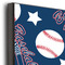 Baseball 16x20 Wood Print - Closeup