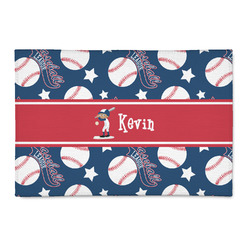 Baseball 2' x 3' Indoor Area Rug (Personalized)
