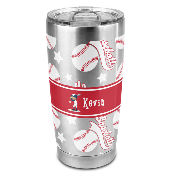 Custom Baseball 20oz Stainless Steel Double Wall Tumbler - Full Print (Personalized)