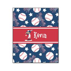 Baseball Wood Print - 20x24 (Personalized)