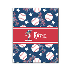 Baseball Wood Print - 20x24 (Personalized)