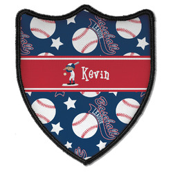 Baseball Iron On Shield Patch B w/ Name or Text
