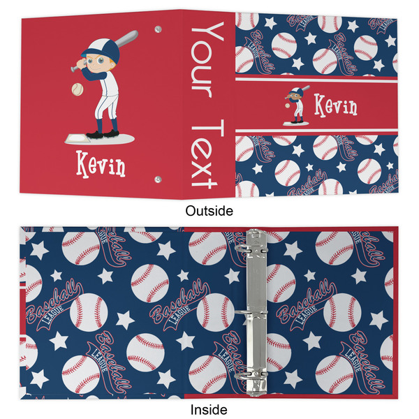 Baseball 3 Ring Binders - Full Wrap - 2" - APPROVAL