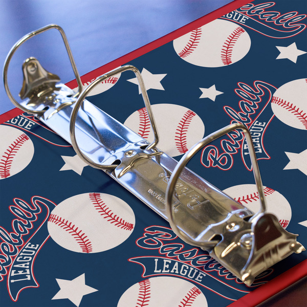 Baseball 3 Ring Binders - Full Wrap - 2" - DETAIL