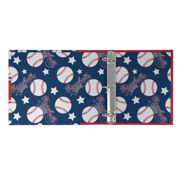 Baseball 3 Ring Binders - Full Wrap - 2" - OPEN INSIDE