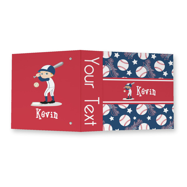 Baseball 3 Ring Binders - Full Wrap - 2" - OPEN OUTSIDE
