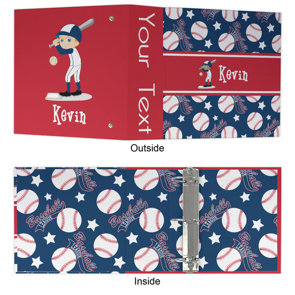 Baseball 3 Ring Binders - Full Wrap - 3" - APPROVAL