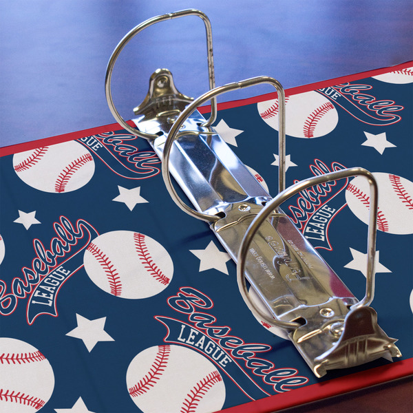 Baseball 3 Ring Binders - Full Wrap - 3" - DETAIL