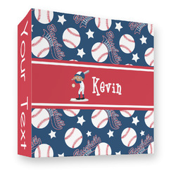 Baseball 3 Ring Binder - Full Wrap - 3" (Personalized)