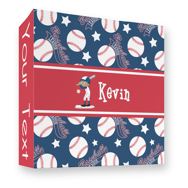Custom Baseball 3 Ring Binder - Full Wrap - 3" (Personalized)