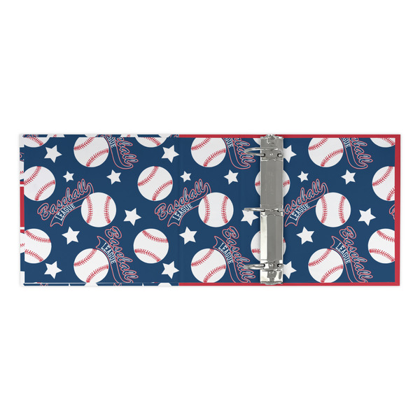 Baseball 3 Ring Binders - Full Wrap - 3" - OPEN INSIDE