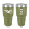 Baseball 30 oz Stainless Steel Tumbler - Olive - Double-Sided (Personalized)