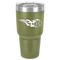 Baseball 30 oz Stainless Steel Tumbler - Olive - Single-Sided
