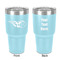 Baseball 30 oz Stainless Steel Tumbler - Teal - Double-Sided (Personalized)