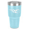 Baseball 30 oz Stainless Steel Tumbler - Teal - Single-Sided