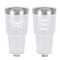 Baseball 30 oz Stainless Steel Tumbler - White - Double-Sided (Personalized)