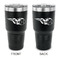 Baseball 30 oz Stainless Steel Ringneck Tumblers - Black - Double Sided - APPROVAL