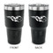 Baseball 30 oz Stainless Steel Tumbler - Black - Double Sided (Personalized)