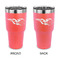 Baseball 30 oz Stainless Steel Tumbler - Coral - Double Sided (Personalized)