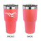 Baseball 30 oz Stainless Steel Ringneck Tumblers - Coral - Single Sided - APPROVAL
