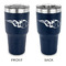 Baseball 30 oz Stainless Steel Ringneck Tumblers - Navy - Double Sided - APPROVAL