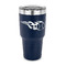 Baseball 30 oz Stainless Steel Ringneck Tumblers - Navy - FRONT