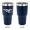 Baseball 30 oz Stainless Steel Ringneck Tumblers - Navy - Single Sided - APPROVAL